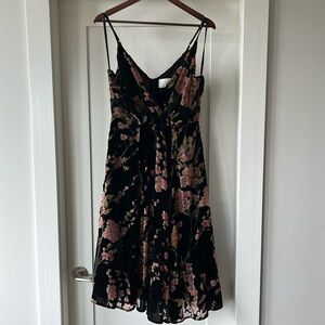 Anthropologie Ari + Ali velvet mixed strap dress size 10